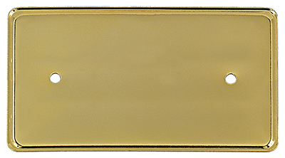 Metal Badge Frame - Gold no Pin 1-13/32 x 2-3/4